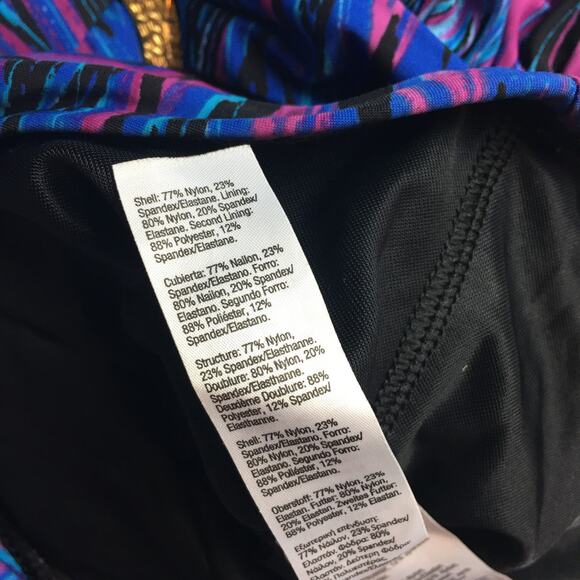 Spanx Wavelength blue one piece halter swimsuit shaping slimming Size 8 - Picture 7 of 11